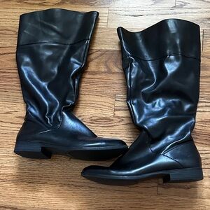 Style & Co. Glossy Black Over the Knee Boots